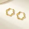 Brincos Florais de Metal Estilo Cinco Estrelas Nicho Moderno Elegante Punhos de Orelha para Mulheres Moda Simples Versátil