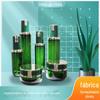 Frasco de vidro cosmético conjunto de frascos vazios frasco para água de limpeza creme para manchas creme essência frasco cor sólida verde + tampa verde