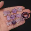 Ametista Natural Leão do Amor Contas Salpicadas Acessórios de Joias Pingente de Amor DIY Pulseira Colar Pequenas Joias Venda por Atacado