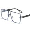 2172 gafas de sol degradadas al atardecer de doble varilla cuadradas de metal de montura grande gafas de sol para hombre y mujer Amazon al por mayor protección UV