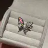 Anillo Ajustable Retro Dorado Mariposa para Mujer Nuevo Chinoiserie Nicho Exquisito Anillo para Dedo Índice Personalizado Anillo de Gama Alta