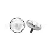 F136 Aleación de Titanio Borde Serrado Liso Zircón 5A Clavo para Hélice Auricular Clavo para Labio Implante Grado G23 Titanio Joyería para Piercing Clavo para Oreja