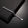 Pulsera de Moda Hip-Hop de Estilo Europeo y Americano Transfronterizo de Acero de Titanio Cadena Cubana de Acero Inoxidable Estilo Punk Moda Simple Moderna Genial Joyería de Mano
