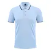 Camiseta Manga Curta Colorblock Leader Camisa Polo Solta Fina Camada Base Churrasco Restaurante Hot Pot Salão Loja de Chá com Leite Camiseta com Gola Colorblock