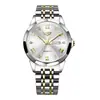 Reloj de Moda Lige/Lige Resistente al Agua con Doble Calendario para Hombre, Reloj de Cuarzo Luminoso, Reloj de Negocios Multifuncional