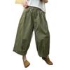 Pantalones Harlan casuales de algodón, holgados, adelgazantes, estilo retro artístico, primavera y verano 2025 para mujer