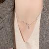Elegante Collar de Ondas de Agua para Mujer, Colgante Versátil de Gota de Agua, Nuevo Estilo de Moda, Cadena de Clavícula Versátil, Elegante Cadena para el Cuello