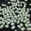 Jade Natural Grau A Esculpido 10x8mm Contas de Arroz Contas Cilindricas Venda por Atacado DIY Passe-partout Pulseira Colar Acessórios de Joia