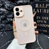 Para iPhone16 funda mate de succión magnética 15PRO transparente con tacto de piel Apple 14 elegante escudo cubierta protectora anticaídas