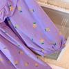 Vestido floral para meninas primavera e outono, manga comprida, novo vestido polo, vestido curto estilo coreano para bebês, vestido infantil de 1 a 7 anos