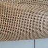 Material de tejido de ratán color madera natural color café patrón cuadrado imitación de ratán mimbre muebles gabinetes techos mamparas uso