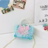 Moda Estilo Chanel Monedero infantil para niña Bolso de mano lindo de dibujos animados con cuentas Bolso cruzado de cadena para niña pequeño moda