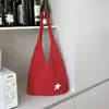 Bolsa de Estrella de Mar, Bolso de Atmósfera Tejido Casual Estilo Coreano, Suave y de Gran Capacidad, Bolso Tejido para Vacaciones en la Playa