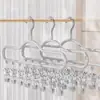 Secador de calcetines con múltiples pinzas para ropa para balcón de casa, gancho para colgar, secador de calcetines a prueba de viento con pinzas
