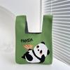Diseño original bolsa tejida de flor de panda gigante bolso de mano para padres e hijos bolsa tipo chaleco bolso tejido bolsa de regalo