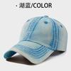 Gorra de Béisbol de Algodón Grueso Lavado para Hombre, Parte Superior Suave Estilo Japonés, Sombrero de Sol Vintage, Gorra de Pico Lavado Retro de Mezclilla Transfronteriza