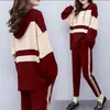 Conjunto Casual Elegante para Mulheres Plus Size 2026 Primavera e Outono Nova Roupa Feminina de Tamanho Grande, Rejuvenescedor e Moderno, Conjunto de Duas Peças Soltinho e Emagrecedor
