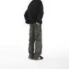 Calça Cargo Masculina Nova Primavera e Outono 2026, Retro Americano Multi-Bolsos Pesada Estilosa Solta Reta Casual Longa