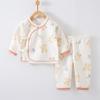 Roupa Íntima Exterior, Conjunto de Roupa de Outono Justa para Crianças e Calças Compridas, Roupa Separada de Algodão Puro para Bebê, Recém-nascido, Classe a Manga Curta