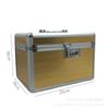Estuche cosmético de aleación de aluminio portátil de doble capa de gran capacidad caja de almacenamiento portátil estuche cosmético profesional con cerradura de combinación aluminio