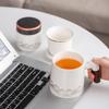 Taza de té, taza de separación de té, taza de cerámica de alto valor de color, taza de burbuja, taza de oficina con tapa, regalo de festival al por mayor