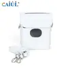 Estuche de Cuero para Impresora Camera Link Sq Estuche Protector Cuadrado Retro con Correa para el Hombro Estuche para Impresora Pu Anticaída