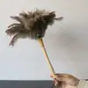  espanador de penas de avestruz, que não solta penas, para remoção de poeira e limpeza doméstica, escova eletrostática de penas de avestruz para poeira de carro, Pena de Avestruz