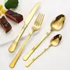 Conjunto de Faca, Garfo e Colher para Comida Ocidental de Aço Inoxidável 410 da Amazon, Faca e Garfo de Bife para Hotel, Colher de Café, Colher de Chá