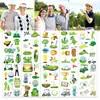 Uu053 Calcomanías de Tatuaje Temáticas de Golf, Decoraciones Desechables para Fiestas Navideñas, Calcomanías de Tatuaje de Pelotas Deportivas