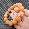 Pulsera de Hilo con Piedras Redondas de Jade Naranja 16 mm Pulsera de Hilo con Piedras Redondas de Jade Calcita Mismo Estilo para Hombres y Mujeres Fabricante Pulsera Venta al por Mayor
