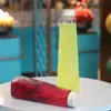 Botella Cónica de 300ml para Jugo y Té de Leche Transparente Engrosada Desechable para Llevar Grado Alimenticio Famosa en Internet Botella Creativa para Bebidas