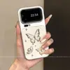 Adecuado para funda de teléfono Xiaomi 17promax con soporte, nuevo modelo para mujer xm15por, diseño simple de mariposa metálica de alta gama