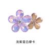 Celebridade da Internet Popular Proteína Mocha Liga Flor Vidro Gota de Água Diamante Fivela Decorativa Removível Flor de Cinco Pétalas Furo Flor de Sapato