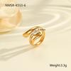 Anillo de Zirconia de Moda Estilo Ins Transfronterizo Otoño e Invierno Nuevo Exquisito Lujo Accesible Acero Inoxidable de Gama Alta Joyería de Mano Venta Directa