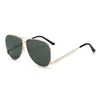 Nuevas Gafas de Sapo Personalidad Europea Americana Transfronterizas Doble Puente Estilo Piloto Alto Sentido de Inteligencia Nicho Protección Solar Gafas de Sol