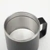 Taza de 12 oz transfronteriza interior y exterior acero inoxidable 304 doble aislamiento al vacío taza con asa americana taza de oficina