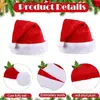 Chapéu de Natal Chapéu de Natal Para Pelúcia Espessa Decoração de Natal Fábrica de Chapéus Fornece Adultos Crianças