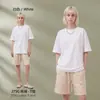 Camiseta de Algodón Puro de Manga Corta de Tonos Tierra de 275g con Logotipo Personalizado, Color Puro, Empaque Personalizado, Impresión desde Procesamiento de Imágenes, Personalización