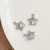Nuevo Colgante de Aleación Microincrustado Accesorios para Joyería DIY Pulsera Collar Colgante de Joyería Estrella Luna Venta al por Mayor