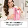Série de Bolsas de Armazenamento de Artigos de Higiene Pessoal com Malha Vertical Malha para Visualização Fácil Estrutura Estável Autoportante Respirável Fácil de Secar Fácil de Transportar