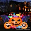 Set Combinado de Calabaza Inflable de Halloween Escena de Decoración para Patio Exterior Adornos Grandes Diseño de Atmósfera Modelo Inflable de Pie
