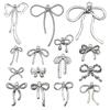 15 Estilos de Colgantes de Aleación de Zinc Huecos con Forma de Lazo Chapados en Oro KC Accesorios para Bolsos Pulseras DIY