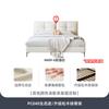Cama de Cuero Jihe Lujo Ligero Simple Nórdico ins Estilo Crema Capa Superior Cuero Vacuno Cama de Boda Moderna Doble Dormitorio Principal Cama Grande