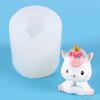 3D pequeno Unicórnio série assar decoração bolo molde silicone diy aromaterapia vela gota molde gesso Unicórnio