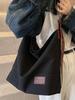 Bolso de Lona para Mujer de Gran Capacidad 2025 Verano Nuevo Bolso de Hombro Simple Casual para Estudiante Clase Trabajo Ropa Bolso Tote