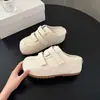 Sandálias Birkenstock de sola grossa femininas 2026 verão nova chegada fecho de velcro cobrindo os dedos meias-sandálias sola plataforma sandálias casuais versáteis femininas