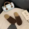 Zapatos casuales de piel genuina, zapatos de maternidad, mocasines slip-on de suela blanda, zapatos tipo mule, zapatos Birkenstock de punta cerrada y suela gruesa, pantuflas de media caña para mujer
