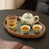 Tetera Qin Quan con paisaje colorido de fábrica, tetera, caja de regalo, una tetera, dos tazas, juego de té de kung fu de viaje de alto valor colorido