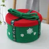 Cesta de Almacenamiento Personalizada para Decoraciones Navideñas con Tapa a Prueba de Polvo Caja de Regalo Cesta de Almacenamiento Tejida con Cuerda de Algodón Empaque de Regalo Festivo