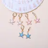 Colar Pingente Estrela-do-Mar Colorida de Verão Europeu e Americano Transfronteiriço Corrente de Clavícula Joia Versátil Fresca para Mulheres